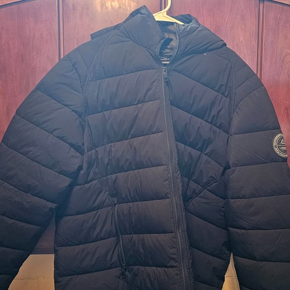 HFX Performance Halitech Mens XL Hooded Water Resistant Puffer Jacket Black